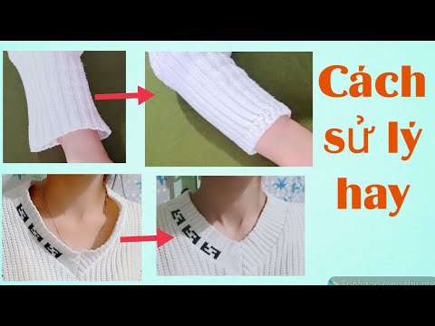 Video self -repair tips for stretched shirts. Cách sử lý tay... - youtube