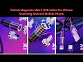 Twitch 3A Magnetic USB Cable For iPhone 11 Pro Xs Max Xr 8 7 6 6s 5s 5
Plus Fast Charging Mobile Phone Magnet Charger Wire Cord