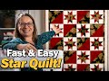 Quick CHRISTMAS STAR Quilt Tutorial! 🧵 Sew Along with Fran