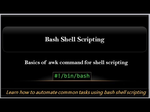 Bash Shell Scripting | Basics of awk command  | awk filter command | video - 8