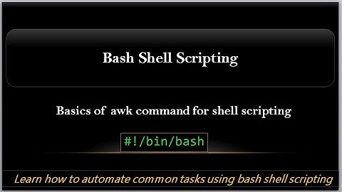 Bash Shell Scripting | Basics of awk command  | awk filter command | video - 8