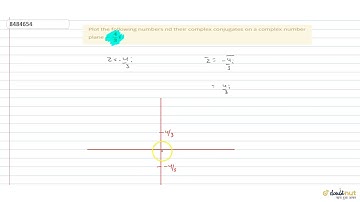 Plot the following numbers nd their complex conjugates on a complex number plane `- 4/3 i`