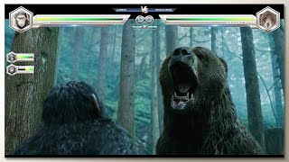 Caesar vs Bear with Healthbars