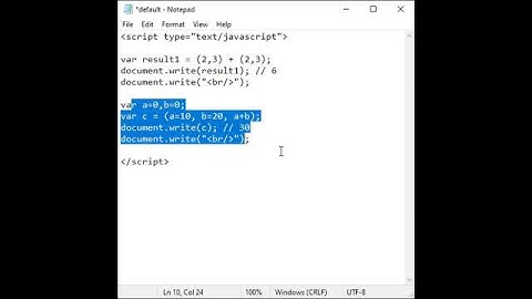 Comma Operator in JavaScript in One Minute - JavaScript #shorts 37 🚀