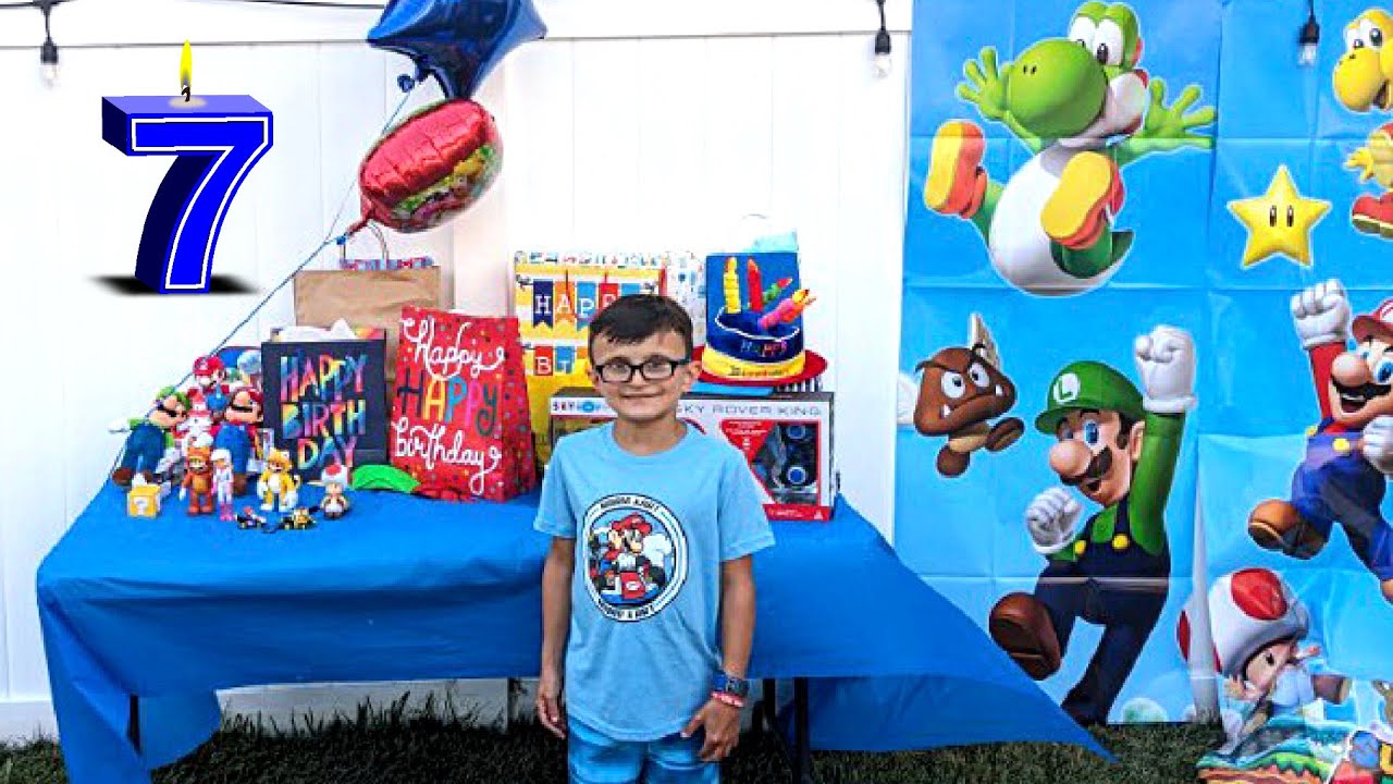 Super Mario Bros. Birthday Party!! Gianni turns 7!! ♥️🥳💚