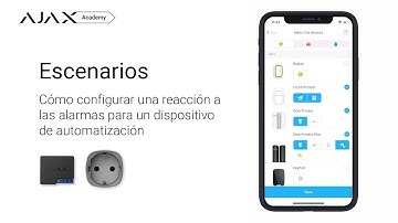 Escenarios: Cómo configurar una reacción a las alarmas para un dispositivo de automatización