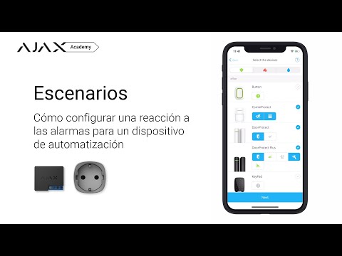 Escenarios: Cómo configurar una reacción a las alarmas para un dispositivo de automatización