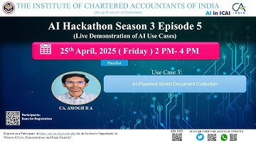 AI Hackathon S3 Ep-5: UC 3 – AI-Based Smart Document Collection – CA Amogh H A
