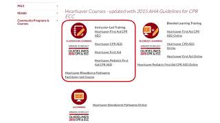Finding AHA Course Resources in the Instructor Network