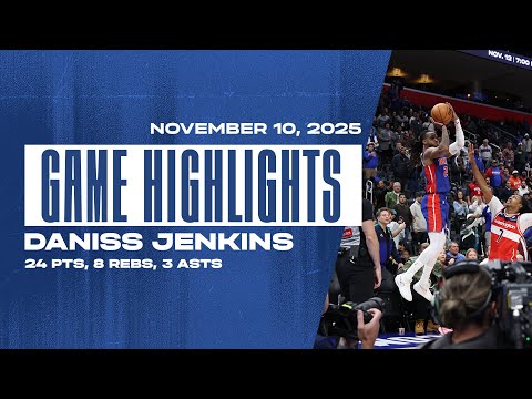 Daniss Jenkins Highlights | Pistons vs Wizards 11.10.205