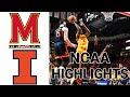 #9 Maryland vs #20 Illinois Halftime Highlights | NCAA Basketball