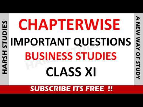 Class 11 Business Studies Important Notes Chapter 1 Nature And Purpose Of Business Part 1 Youtube