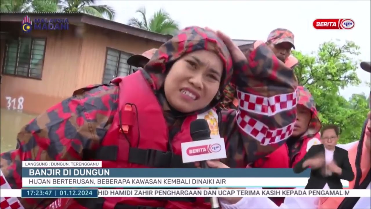 1 DIS 2024 BERITA WILAYAH – BANJIR DI DUNGUN: HUJAN BERTERUSAN, BEBERAPA KAWASAN KEMBALI DINAIKI AIR