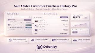 Odoo Sale Order Customer Purchase History Pro | Reorder Products from Past Sales Orders Instantly