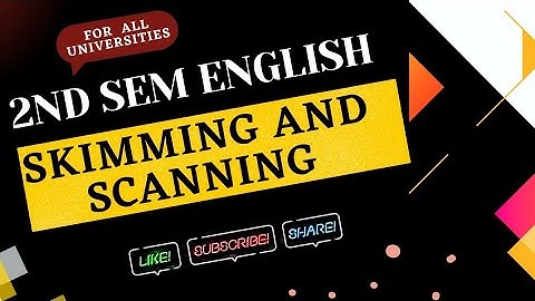 7.Skimming and Scanning | unit-2 I AP BA BSC BCOM english || in Telugu|| Revised syllabus