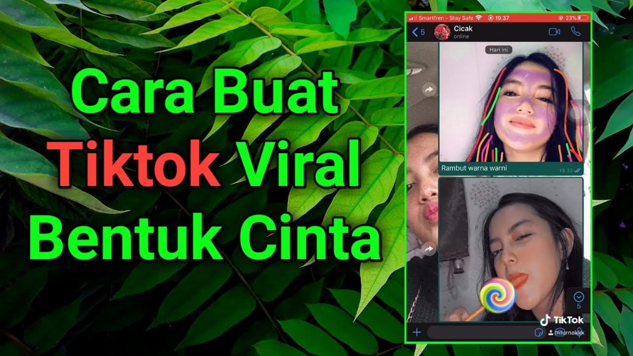 Lagi viral! Cara buat Story Wa Tiktok bentuk cinta - YouTube