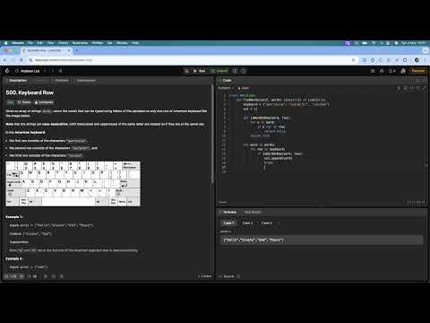 LeetCode 500 - Keyboard Row | Python Solution