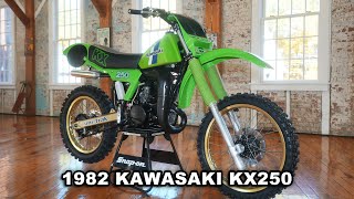CLASSIC 1982 KAWASAKI KX250 IN MINT CONDITION,  FROM THE GOLDEN ERA OF MX