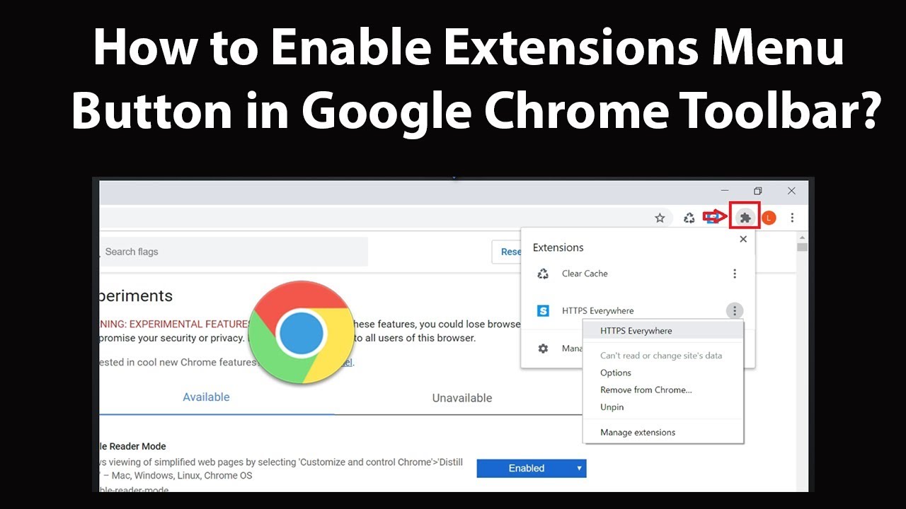 แถบเครื่องมือ google chrome  2022 Update  How to Enable 'Extensions' Menu button in Google Chrome Toolbar?