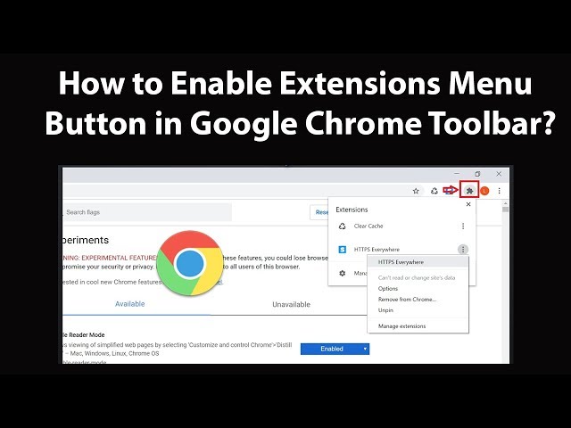 Manage your extensions using the extensions button in the toolbar