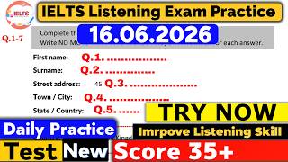 IELTS Listening Practice Test 2026 with Answers | 16.06.2026