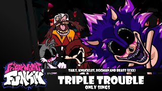 WildFox87 on X: I seems Sonic.exe got himself a partner to help him out  against BF and Majin!!🔥 #fridaynightfunkin #FNF #TripleTrouble #Sonicexe  #Red #GodzillaNES #BF #Boyfriend #MajinSonic #XenophanesSonic #Creepypasta   / X