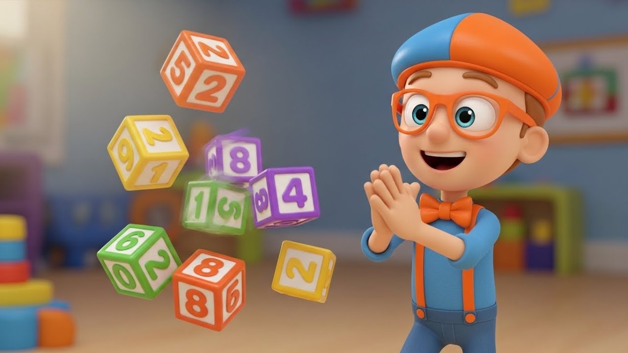 Blippi Dropped the Number Blocks | Nursery Rhymes for Kids & Baby Songs