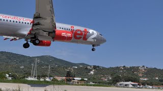 Skiathos 4K 4Cams - Jet2 Fromto Nottingham - Extreme Braking - Only Needs 1000M Of The Runway
