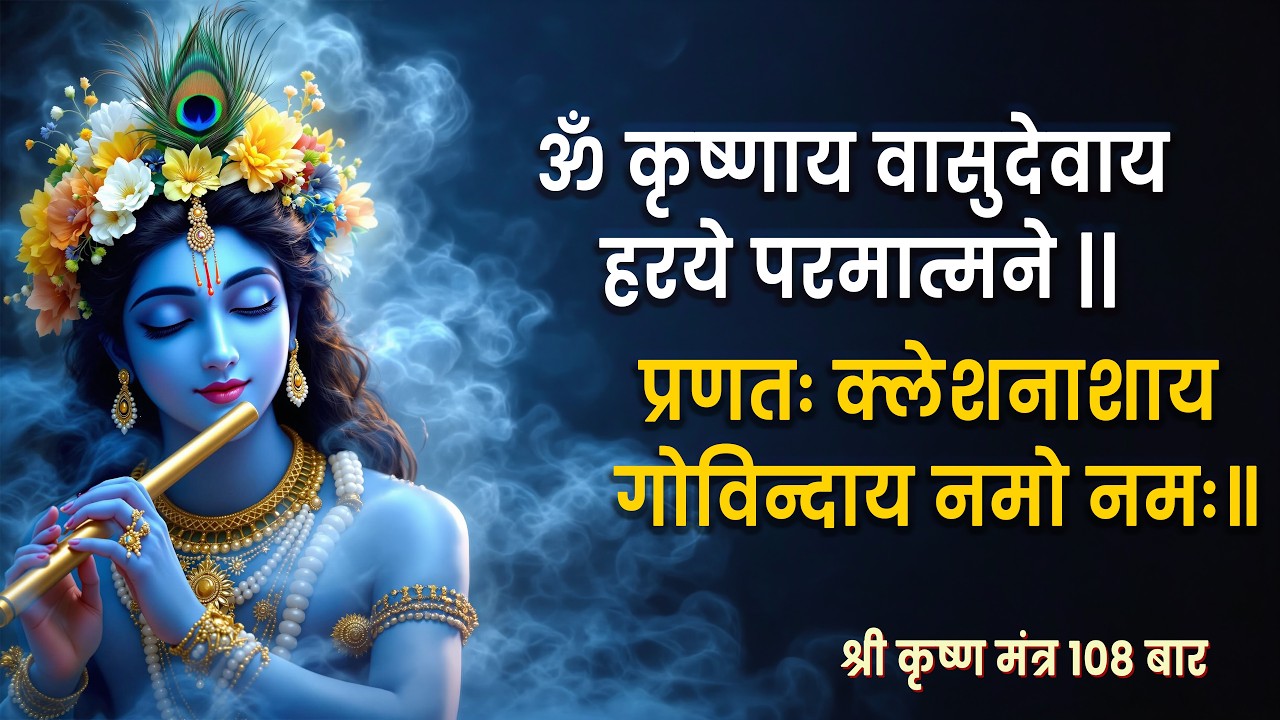 शक्तिशाली कृष्ण मंत्र | कृष्णाय वासुदेवाय | Om Krishnaya Vasudevaya Haraye Paramatmane | Bhakti Song
