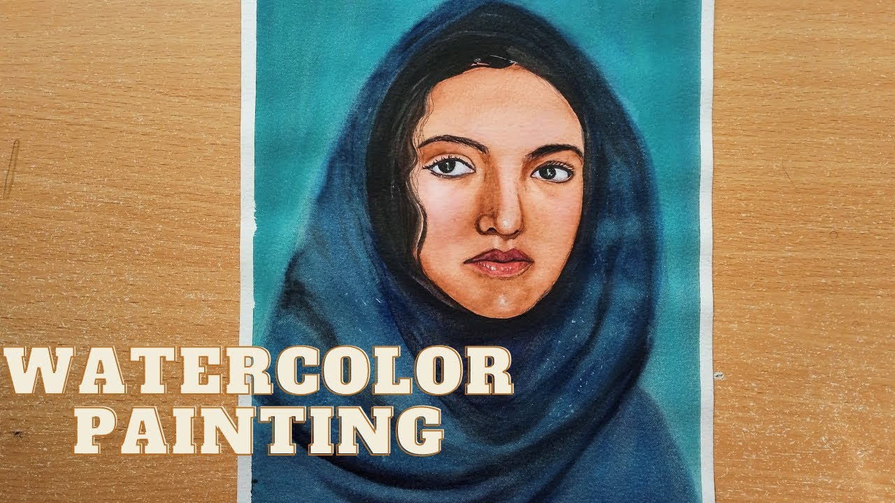 Portrait watercolor painting