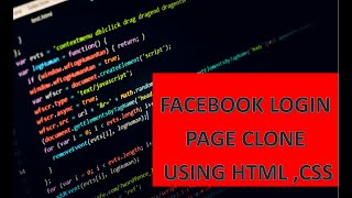 FACEBOOK login page clone using HTML, CSS ||