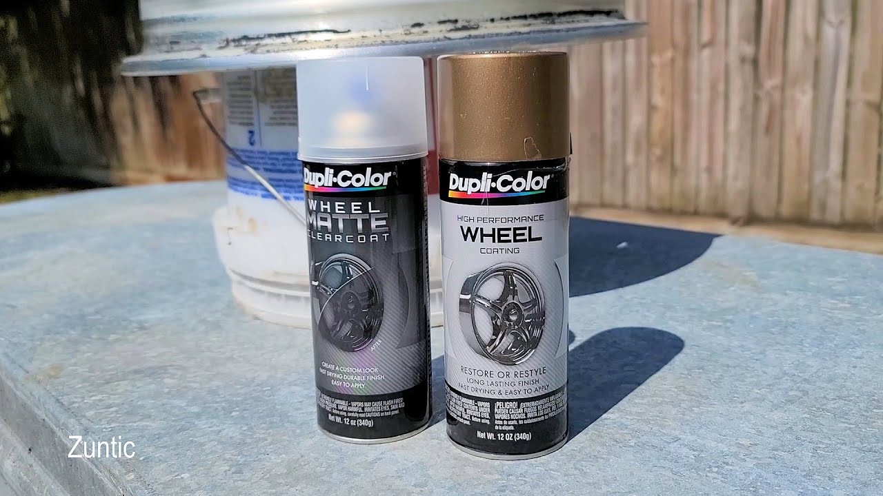 Painting Wheels Rims with Dupli-Color Bronze Wheel Paint HWP106 Wheel Matte Clear Coat - YouTube