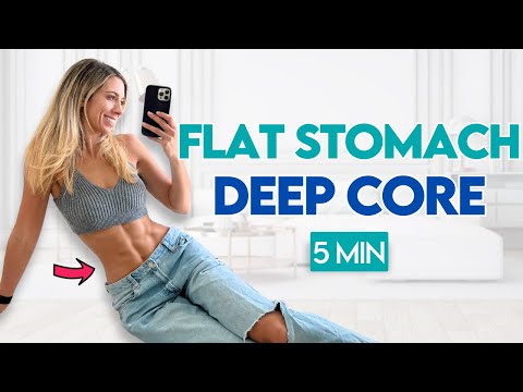 5 min Flat Stomach Pilates 7 Day Challenge | At Home Workout