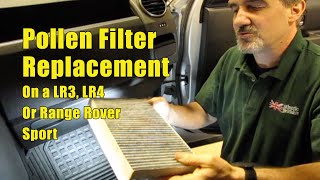 Pollen Filter Replacement On LR3, LR4 Or Range Rover Sport