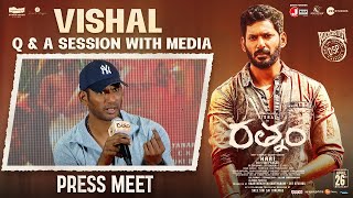 Actor Vishal Q & A With Media | Rathnam Movie Press Meet | Manastars