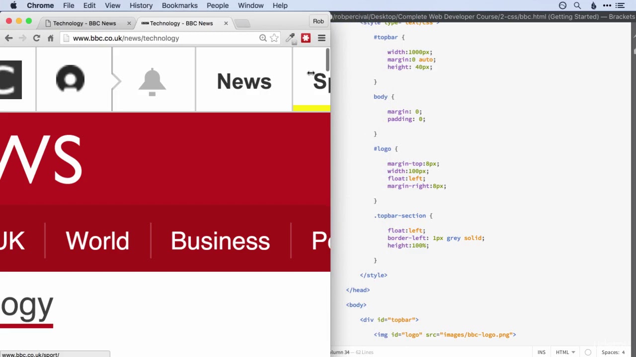 Creating CSS Project BBC News Website (Clone) || ARNO ACADEMY - YouTube