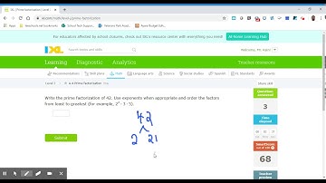 8th Grade IXL Prime factorization YVA