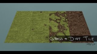 [HandPainted] Tileable grass and dirt texture
