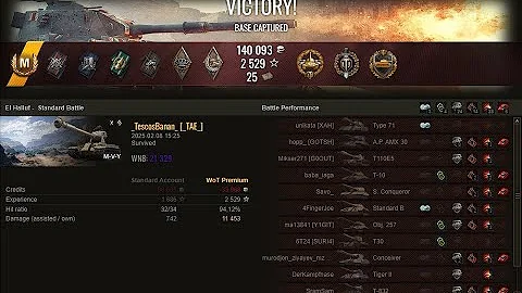 WOT - M-V-Y - 6 KILLS 11.5K DAMAGE ACE TANKER - World Of Tanks