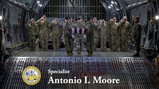 Army Spc. Antonio I. Moore - Dignified Transfer