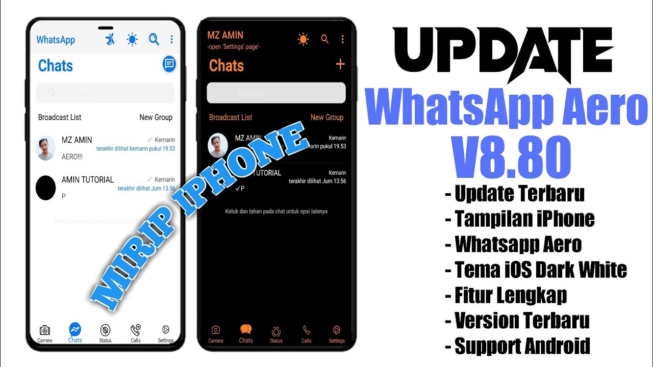 WhatsApp iOS 2021 || WhatsApp Aero V8.80 Update Tampilan iPhone