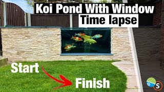 Koi Pond With Window Time Lapse  Start to Finish