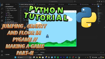 ✨ FLOOR , GRAVITY AND JUMPING OF PLAYER IN PYGAME | PYTHON  🐍TUTORIAL | TOWARDS MAKING A GAME PART-4