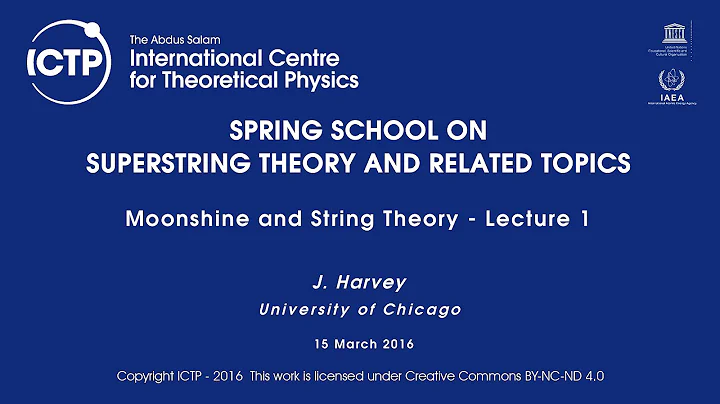 J. Harvey: Moonshine and String Theory - Lecture 1