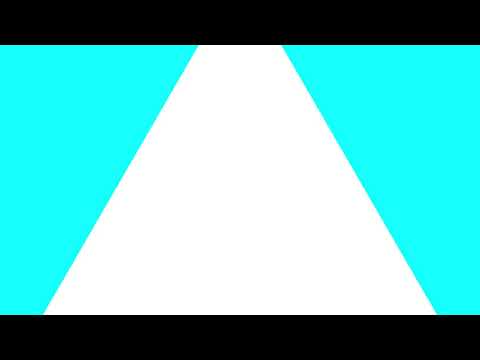White Triangle Cyan Background Scale Up