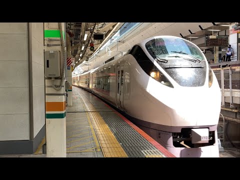 E657系　特急ひたち品川行きとして東京駅6番線に到着停車するシーン　10両