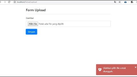 Upload CodeIgniter validasi Server Side with toast.js