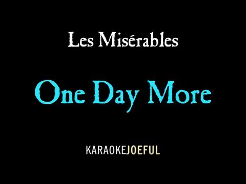 One Day More Les Miserables Authentic Orchestral Karaoke Instrumental