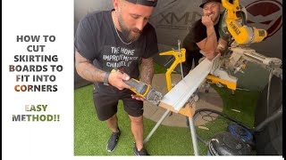 HOW TO SCRIBE & CUT SKIRTINGS / BASE BOARDS TO FIT INTO CORNERS   #flooring #homeimprovements #diy