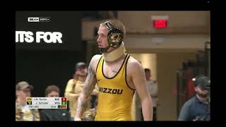 125lbs Noah Surtin (Missouri) vs Jace Schafer (West Virginia)